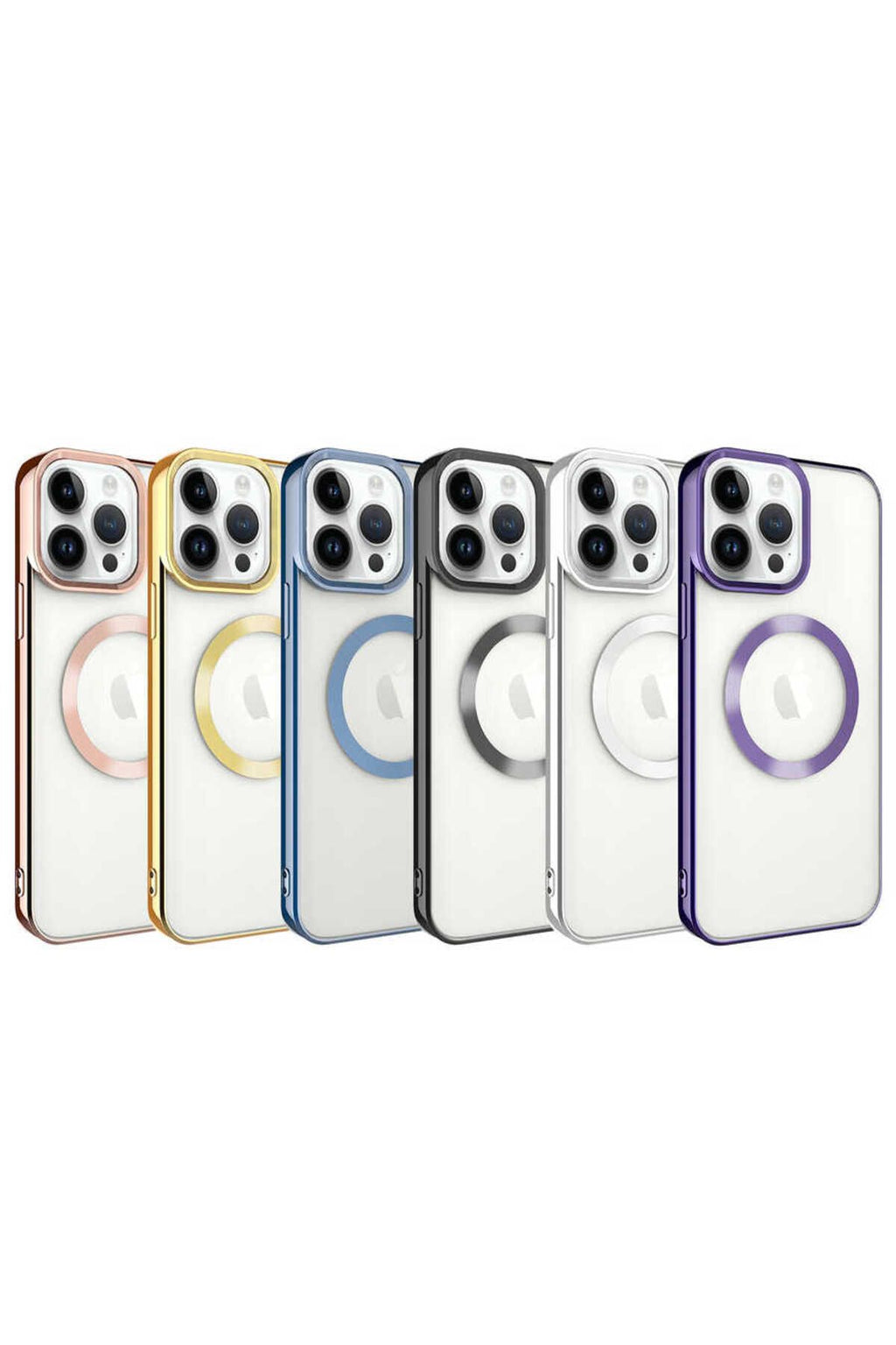 iPhone 14 Pro Uyumlu Magsafe Wireless Şarj Özellikli Zore Setro Silikon-Gümüş