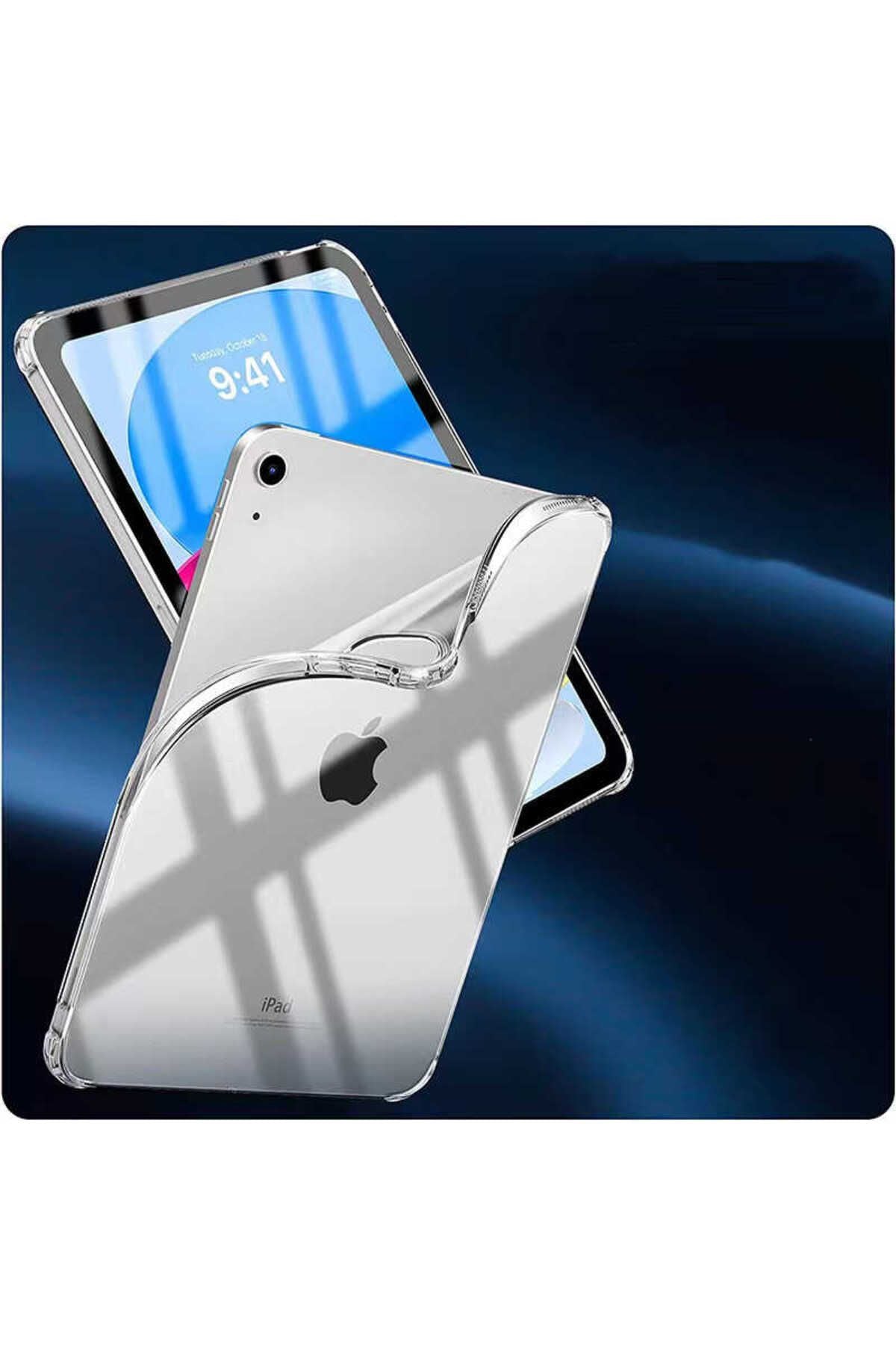 iPad 10.9 2022 (10.Nesil) - Uyumlu Uyumlu Zore Tablet Nitro Anti Shock Silikon Kapak-Renksiz