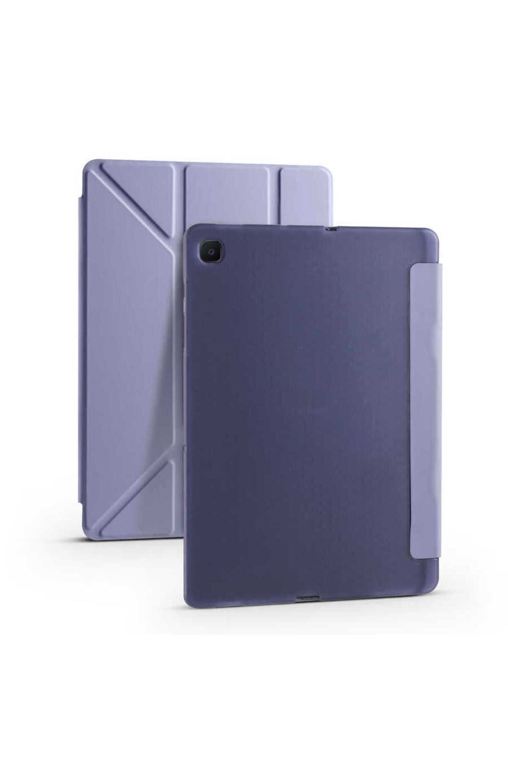 Galaxy Tab A7 10.4 T500 2020 Kılıf  Uyumlu Zore Tri Folding Kalem Bölmeli Standlı Kılıf-Lacivert