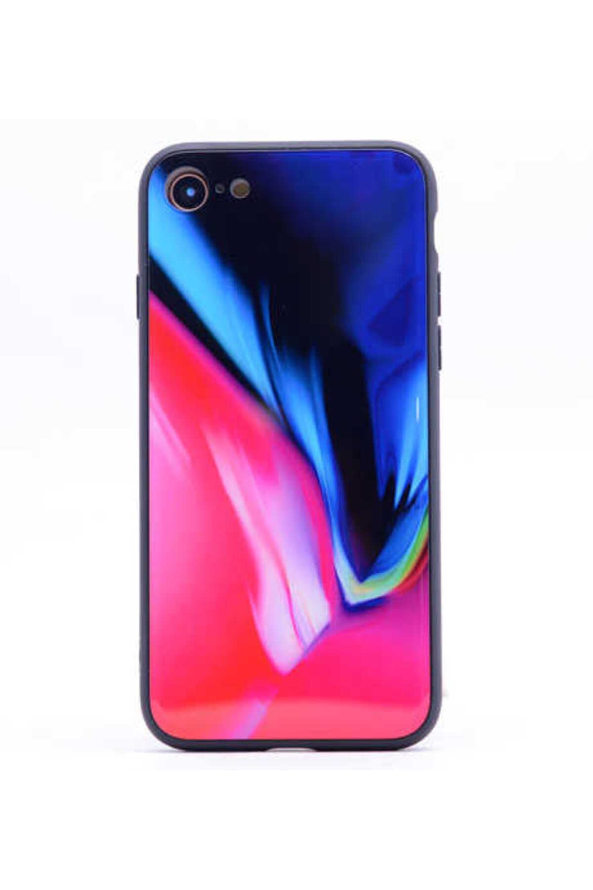 iPhone SE 2022 Uyumlu Zore Ebruli Cam Kılıf-NO8