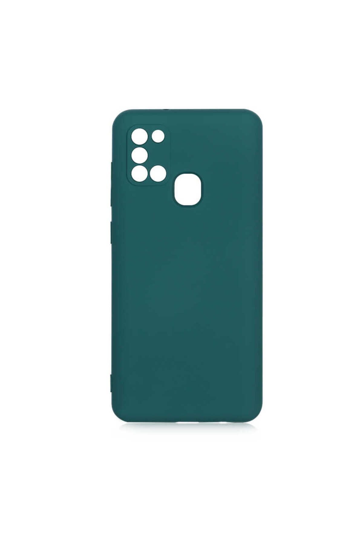 Galaxy A21S Kılıf Zore Mara Lansman Kapak - Koyu Yeşil