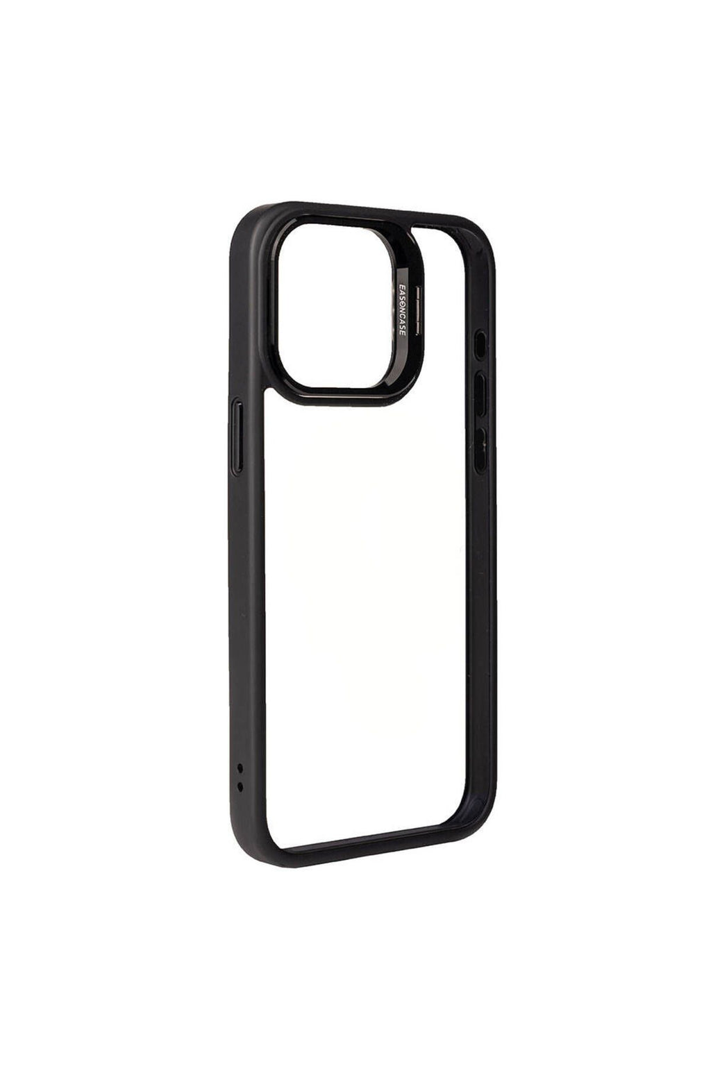 iPhone 15 Pro Max Uyumlu Kamera LZore Korumalı Standlı Zore Klon LNSM-li Kılıf-Siyah