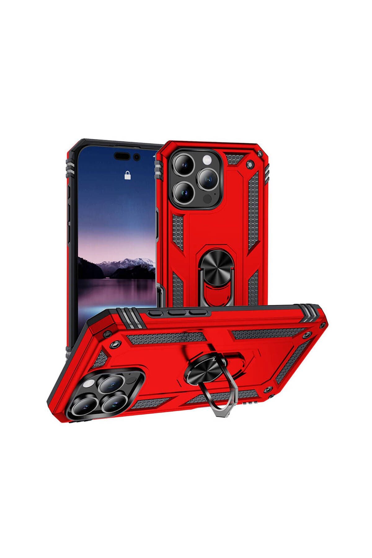 Apple iPhone 16 Pro Kılıf Zore Vega Kapak-Kırmızı