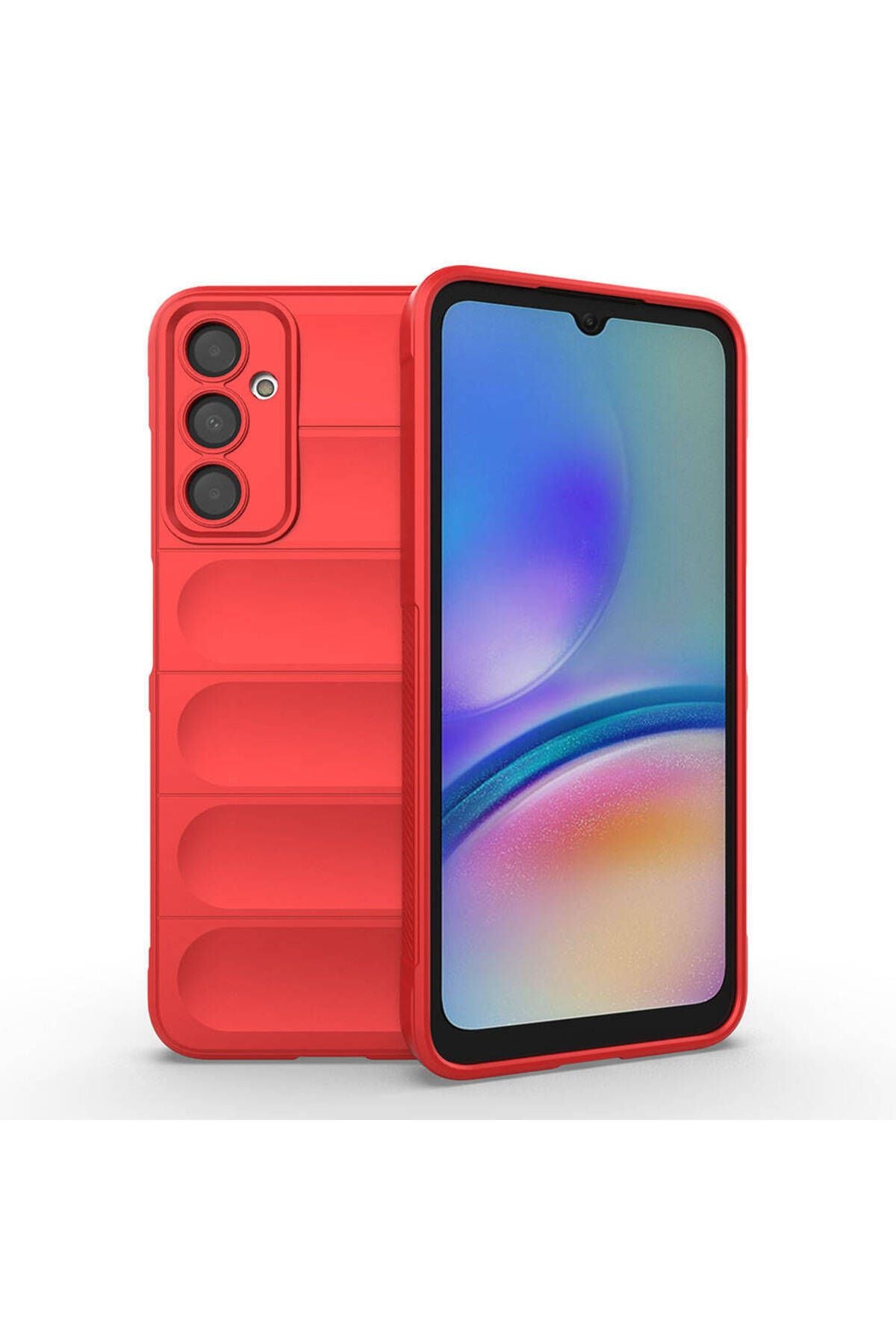 Galaxy A05S Kılıf Esnek TPU Oyuklu Arka Yüzey Tasarımlı Zore Etnik Silikon Kapak - Koyu Yeşil