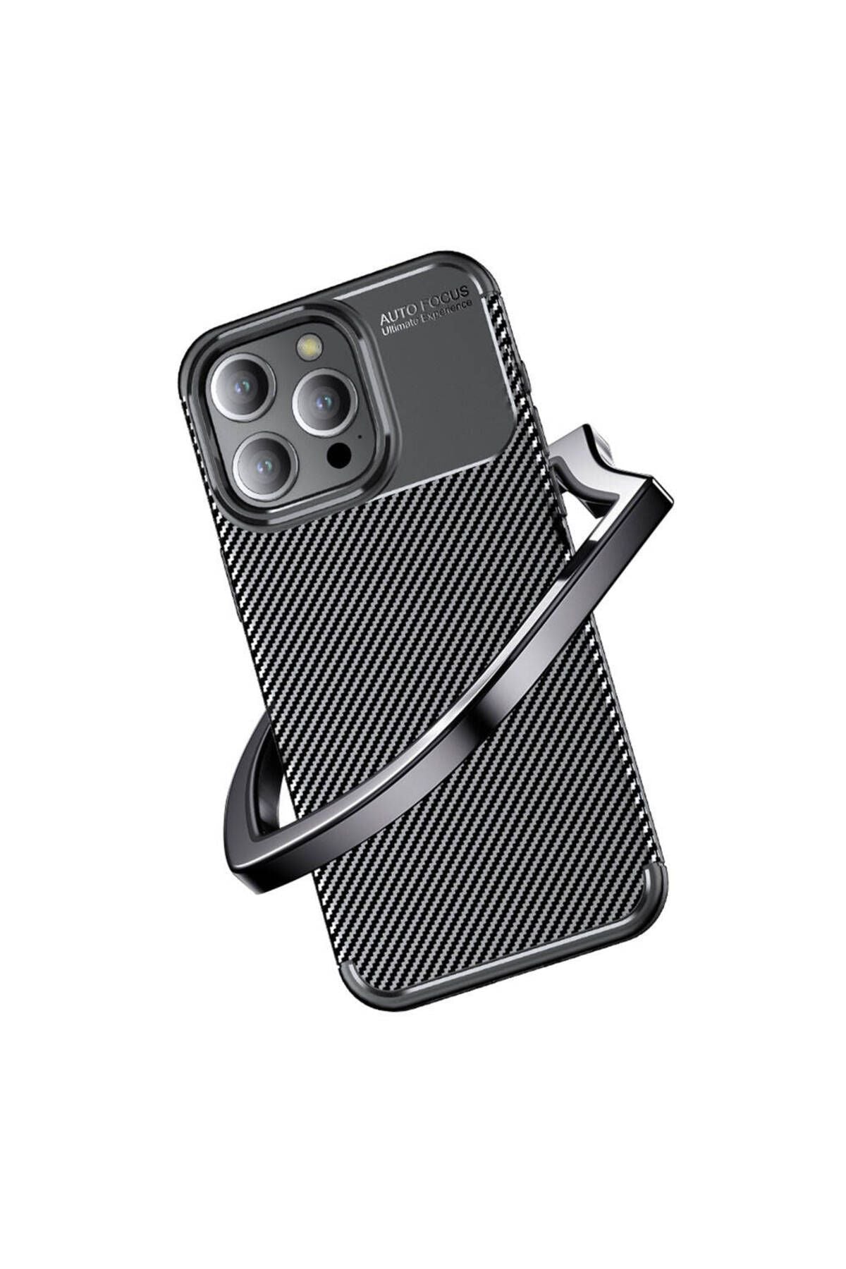 iPhone 15 Pro Uyumlu Zore Negro Silikon Kılıf-Siyah