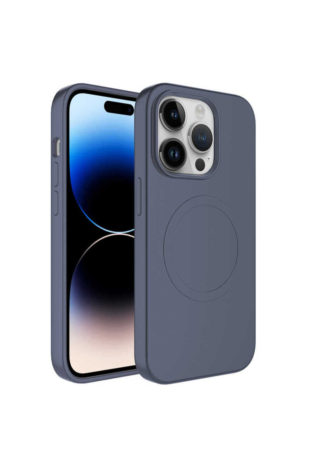 iPhone 14 Pro Uyumlu Magsafe Wireless Şarj Özellikli Pastel Renk Silikon Zore Plas Kılıf-Laven