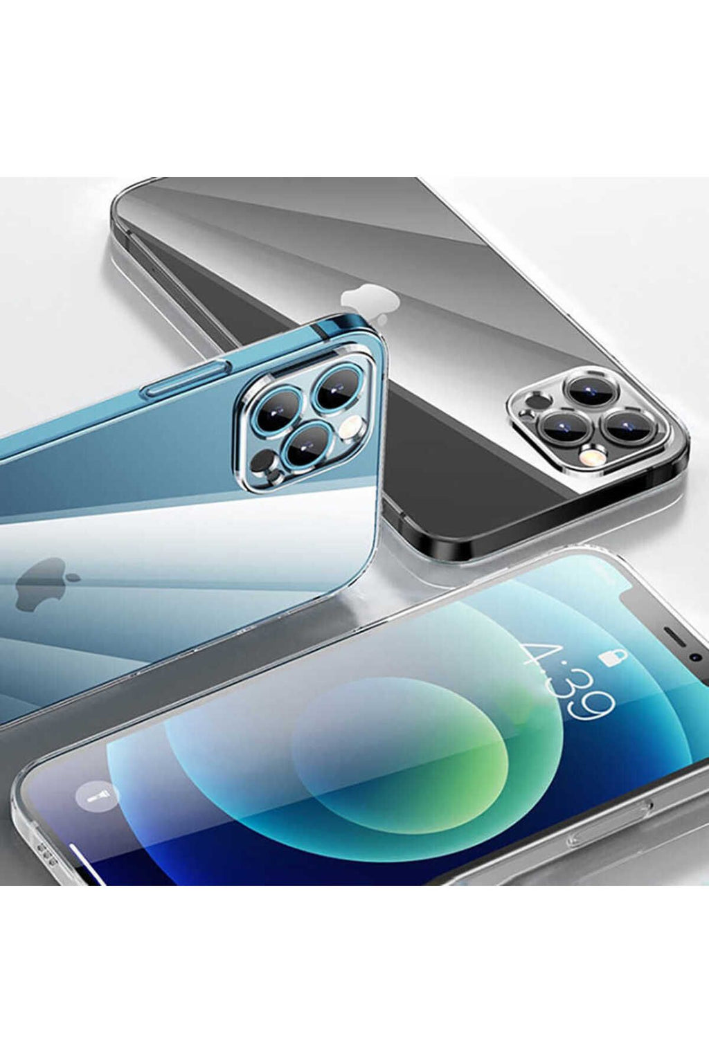 iPhone 14 Pro Uyumlu Şeffaf Sert PC ALT Vayt Kılıf-Renksiz