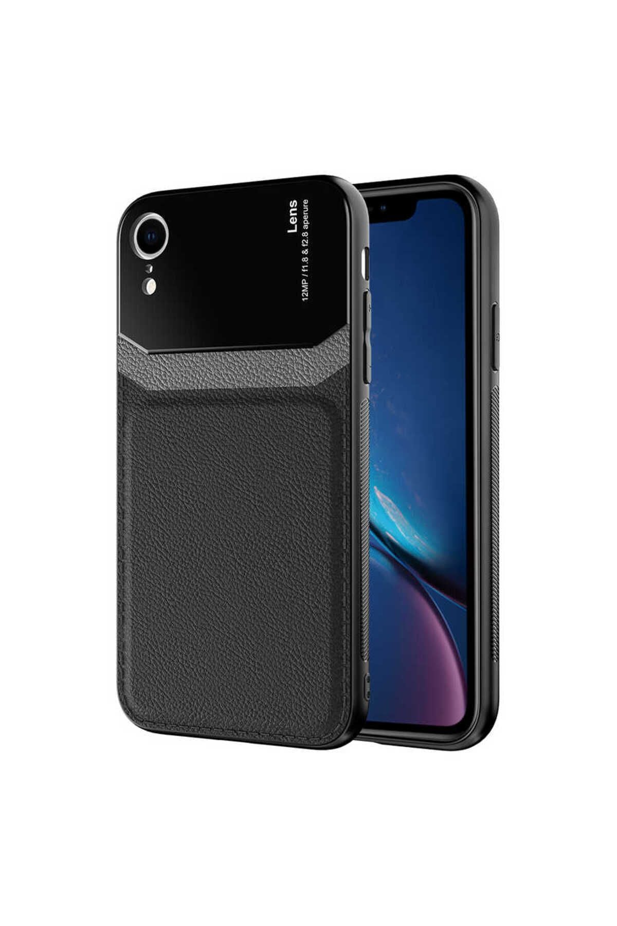 iPhone XR 6.1 Kılıf Zore Emiks Kapak - Siyah