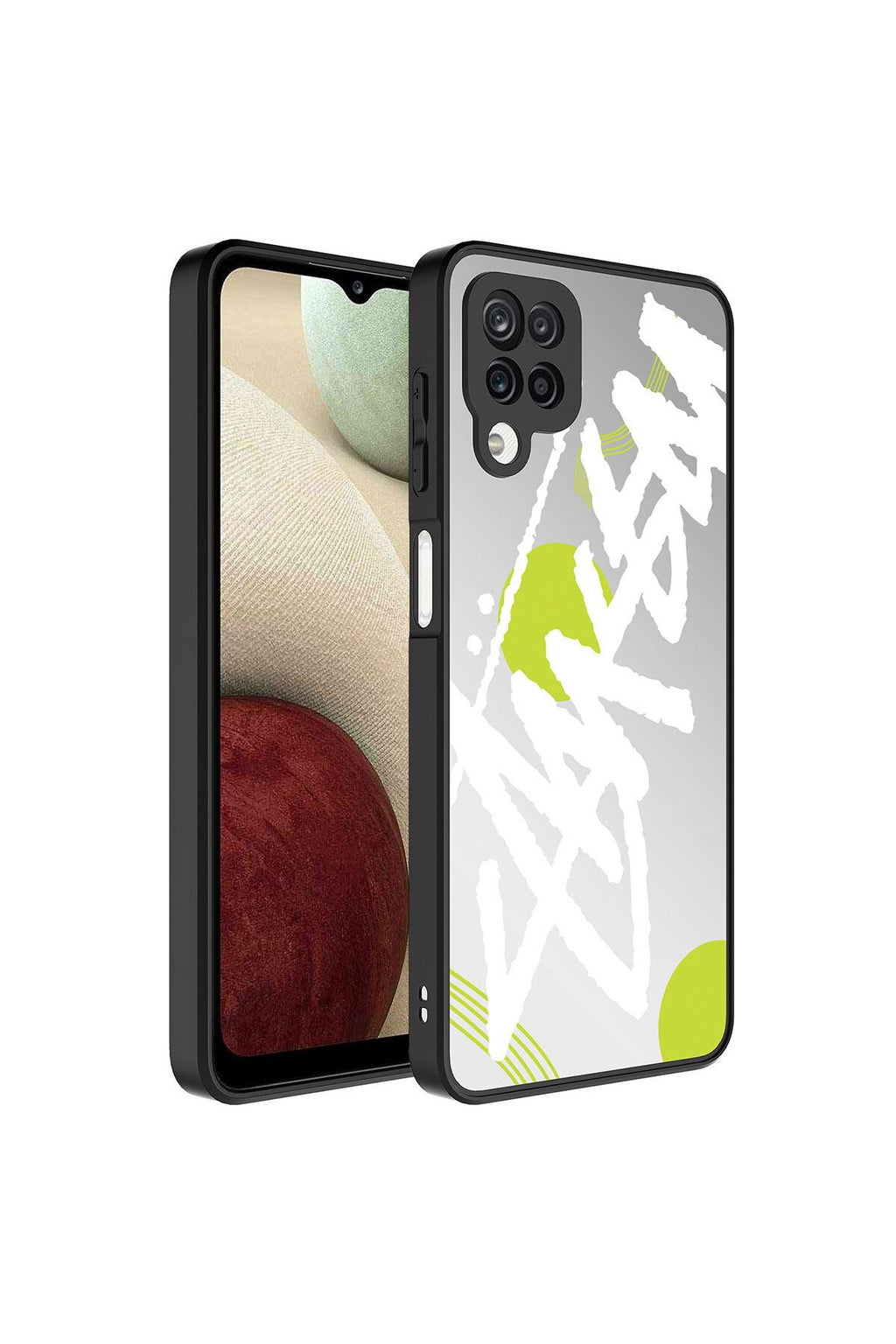 Galaxy A12 Kılıf Aynalı Desenli Kamera Korumalı Parlak Zore Mirror Kapak - Kalp
