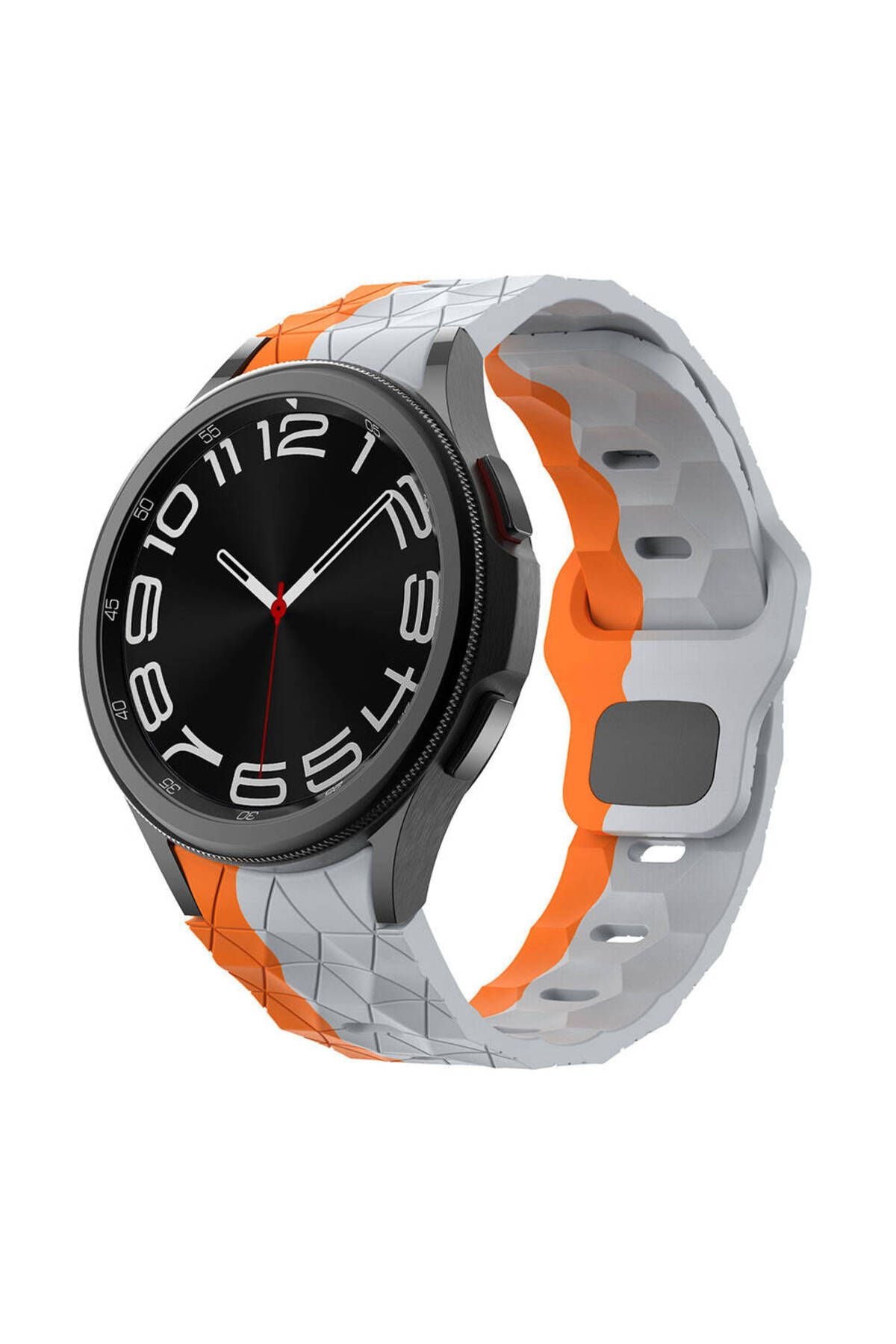 Galaxy Watch 6 40mm Zore KRD-116 20mm Futbol Desenli Spor Tasarımlı Silikon Kordon-Lacivert