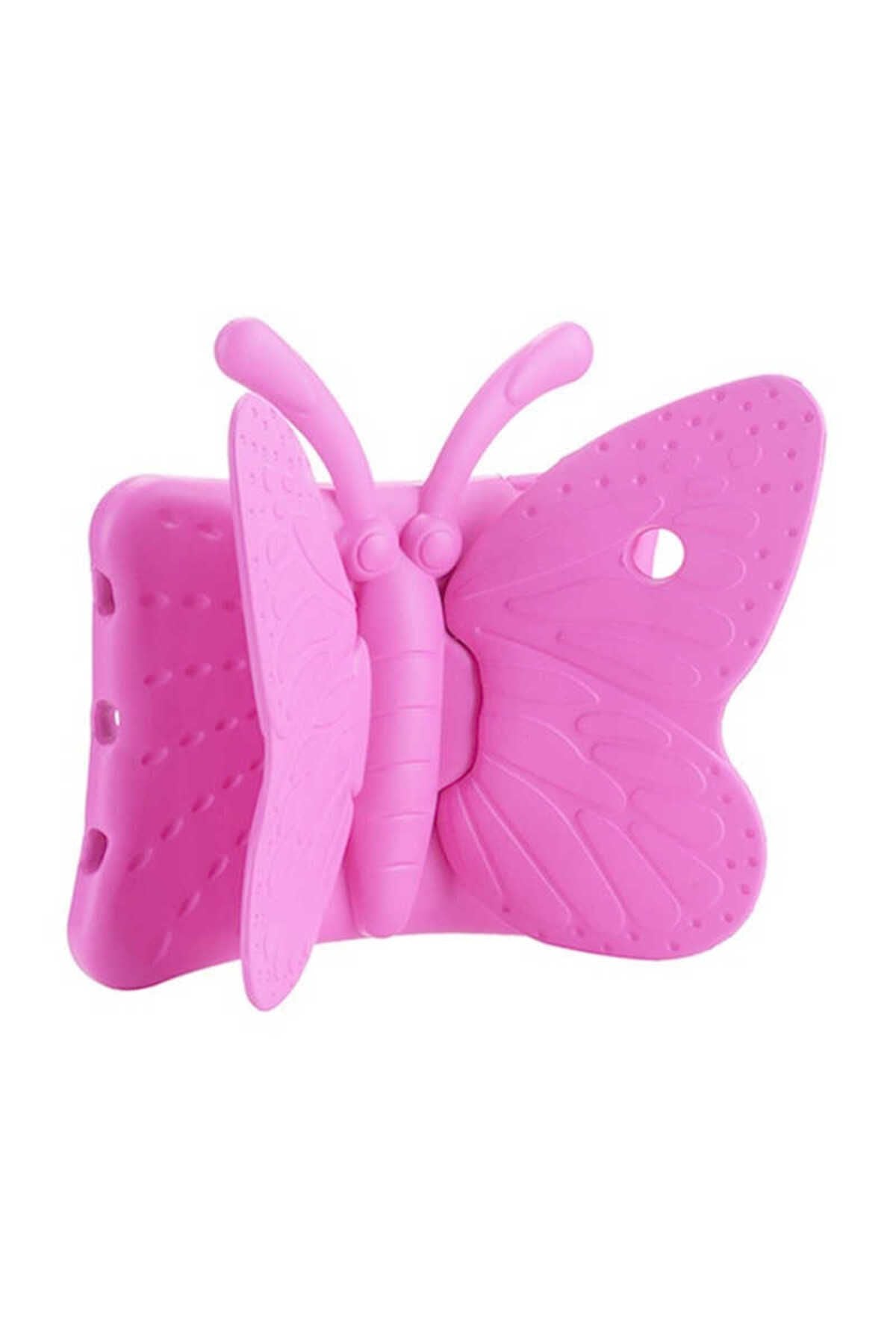iPad Mini 5. Nesil  Uyumlu Zore Butterfly Standlı Tablet Kılıf-Pembe Koyu
