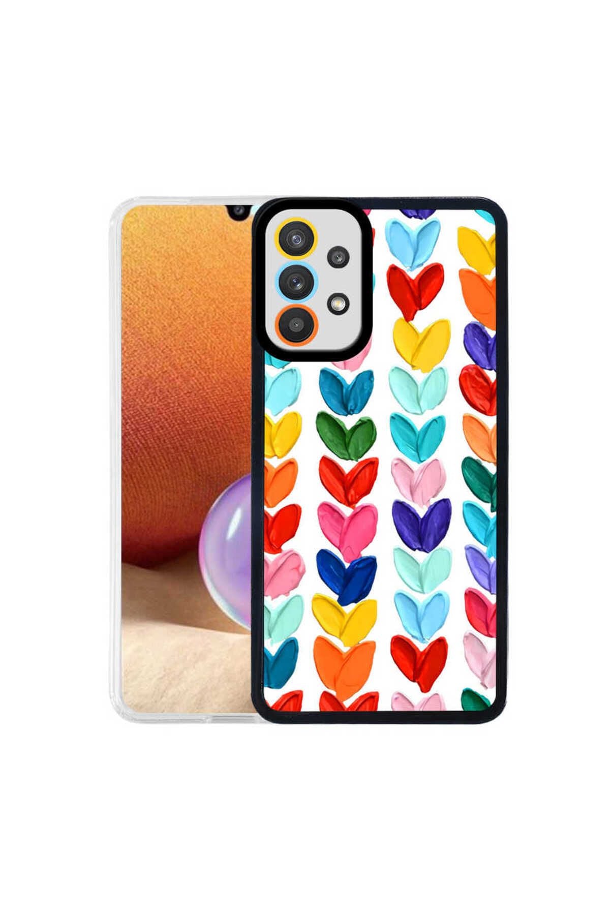 Galaxy A32 4G Kılıf WNX M-Fit Desenli Kapak - Heart No6