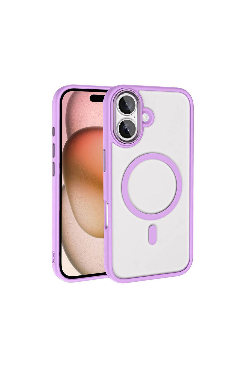 Apple iPhone 16 Plus Kılıf Wireless Şarj Özellikli Zore Krom Magsafe Silikon Kapak-Yeşil