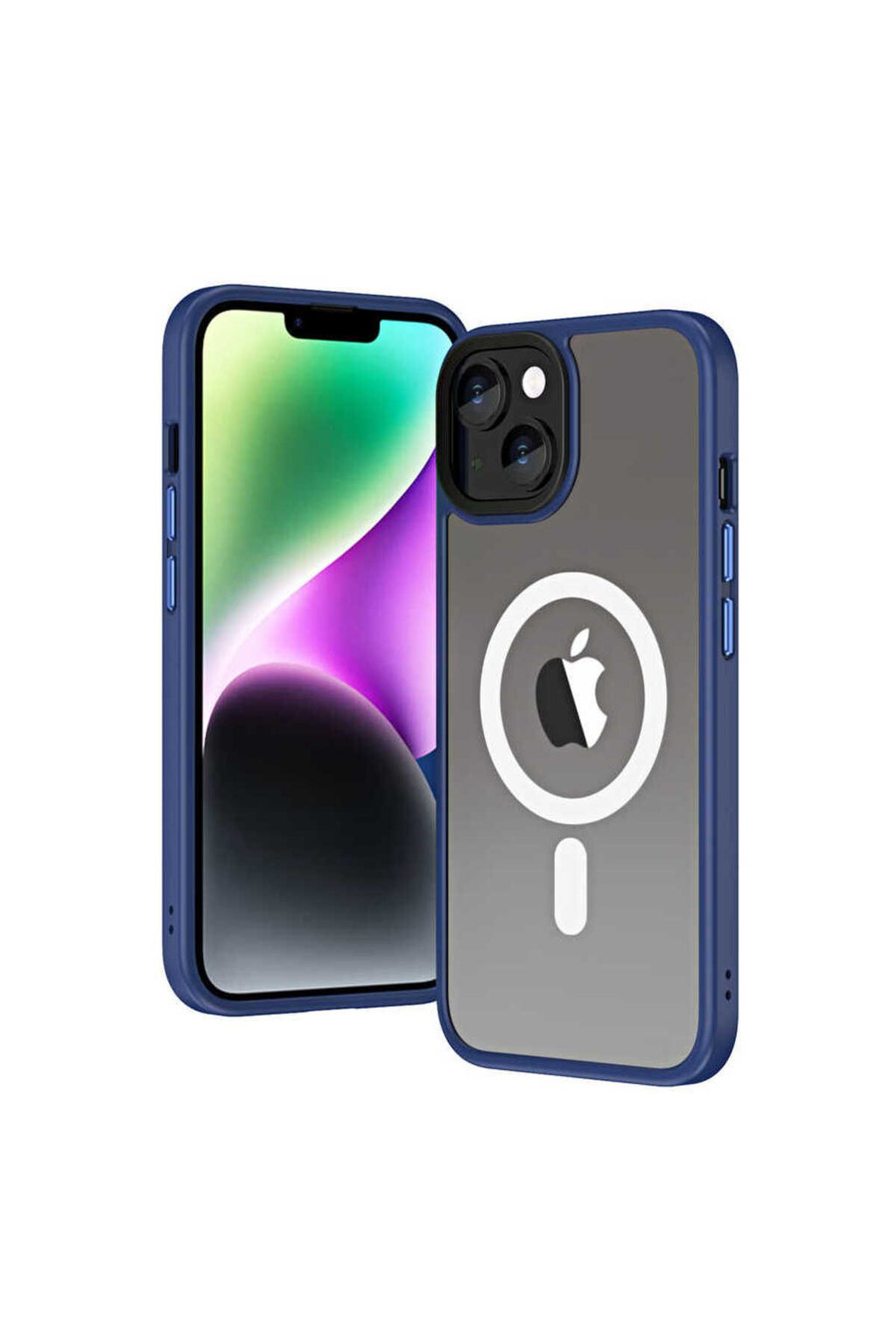 iPhone 14 Uyumlu Wireless Şarj Özellikli Zore Hibrit Magsafe Kılıf-Gri