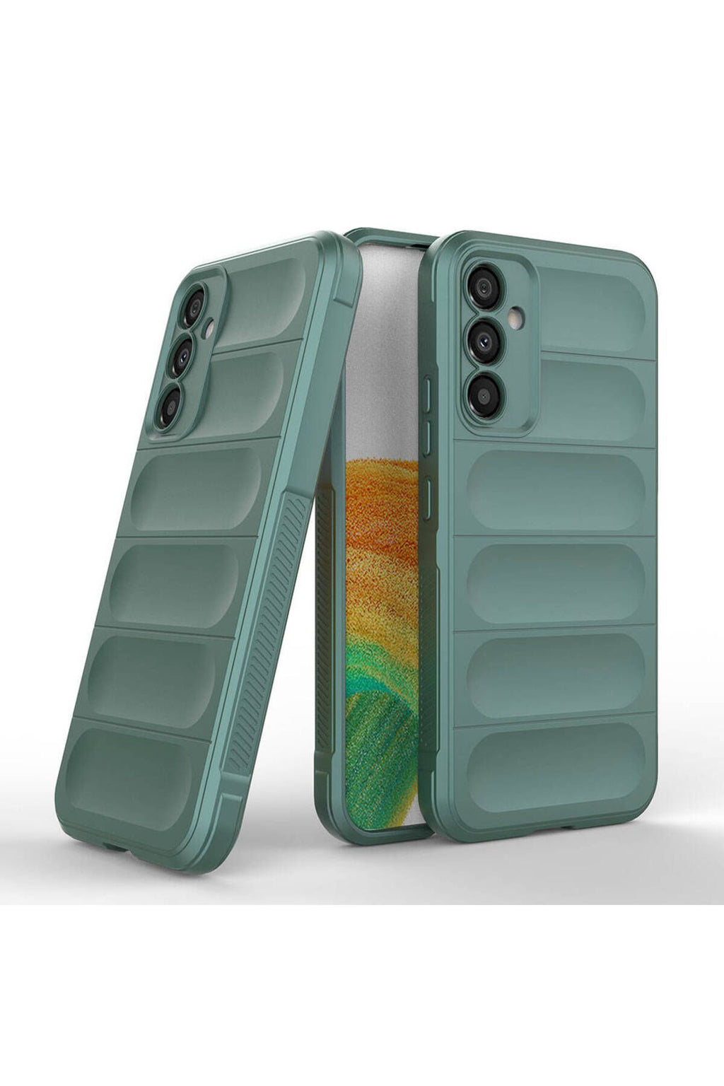 Galaxy A34 Kılıf Esnek TPU Oyuklu Arka Yüzey Tasarımlı Zore Etnik Silikon Kapak - Lacivert