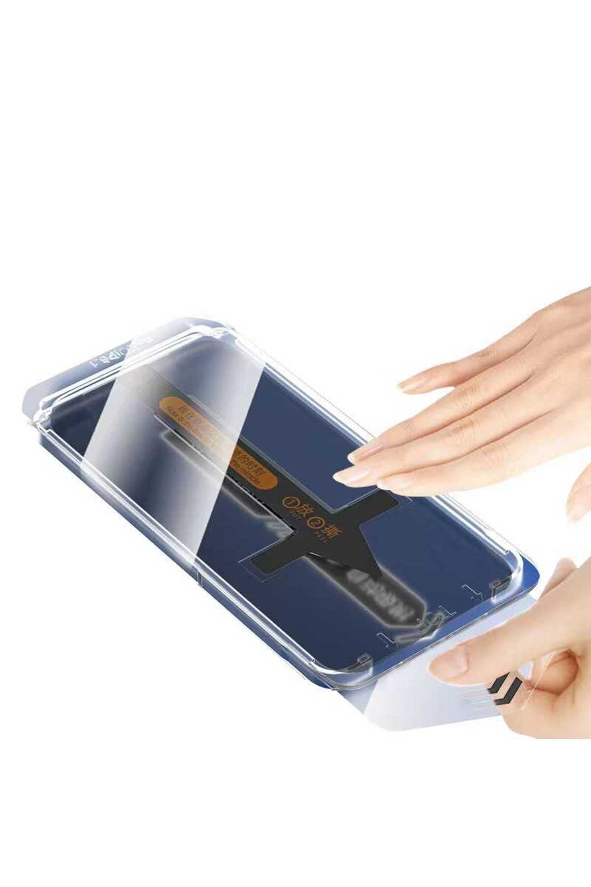 iPhone XR 6.1 Hayalet Ekran Koruyucu Uyumlu Zore Süper Fast Anti-Dust Privacy Toz Önleyici Temperli