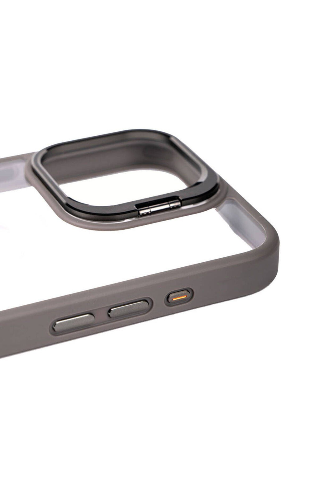 iPhone 15 Pro Uyumlu Kamera LZore Korumalı Standlı Zore Klon LNSM-li Kılıf-Lacivert