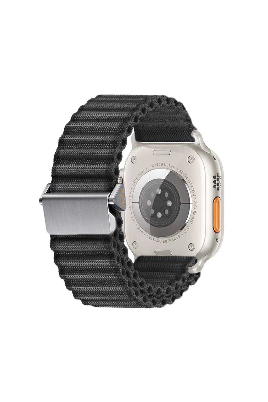 Watch 42mm Uyumlu Zore KRD-123 Naylon Kumaş Hasır Örgülü Kordon-Siyah