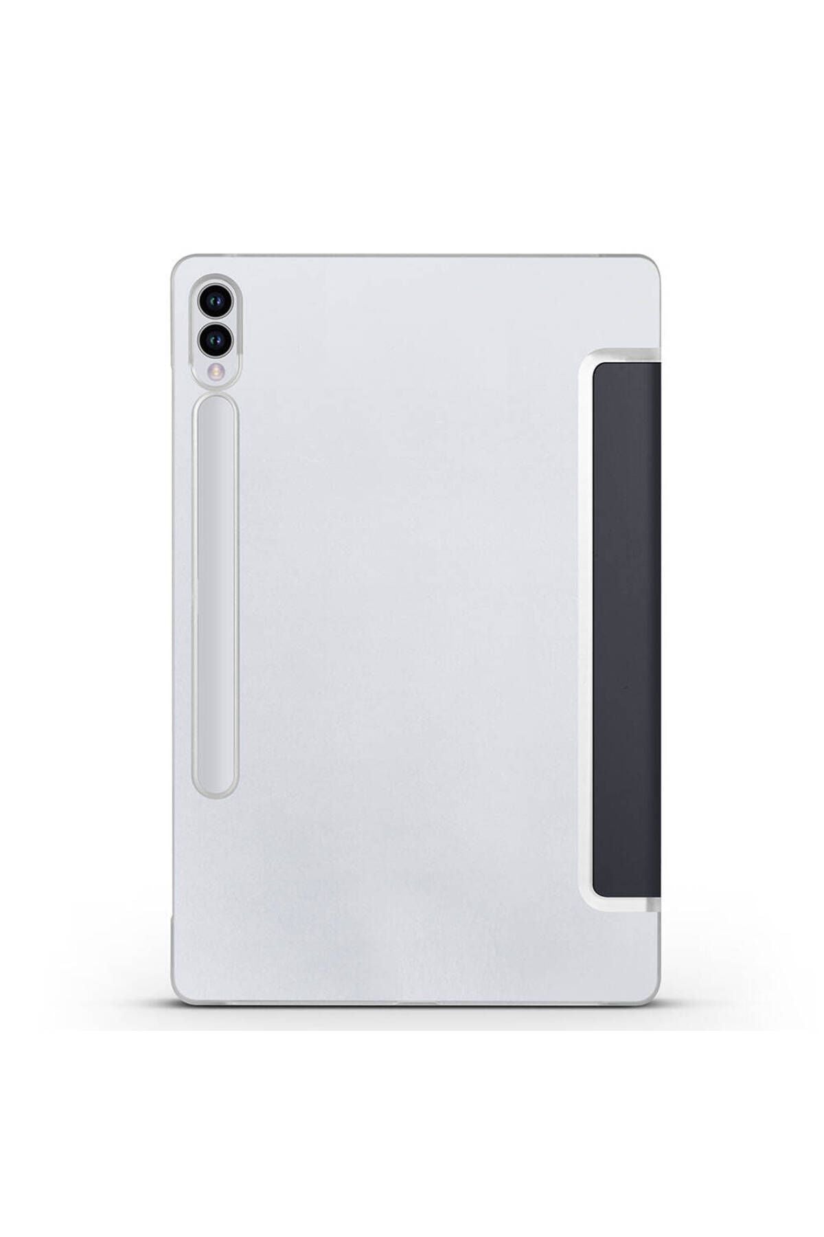 Galaxy Tab S9 FE Plus Uyumlu Zore Smart Cover Standlı 1-1 Kılıf-Gold