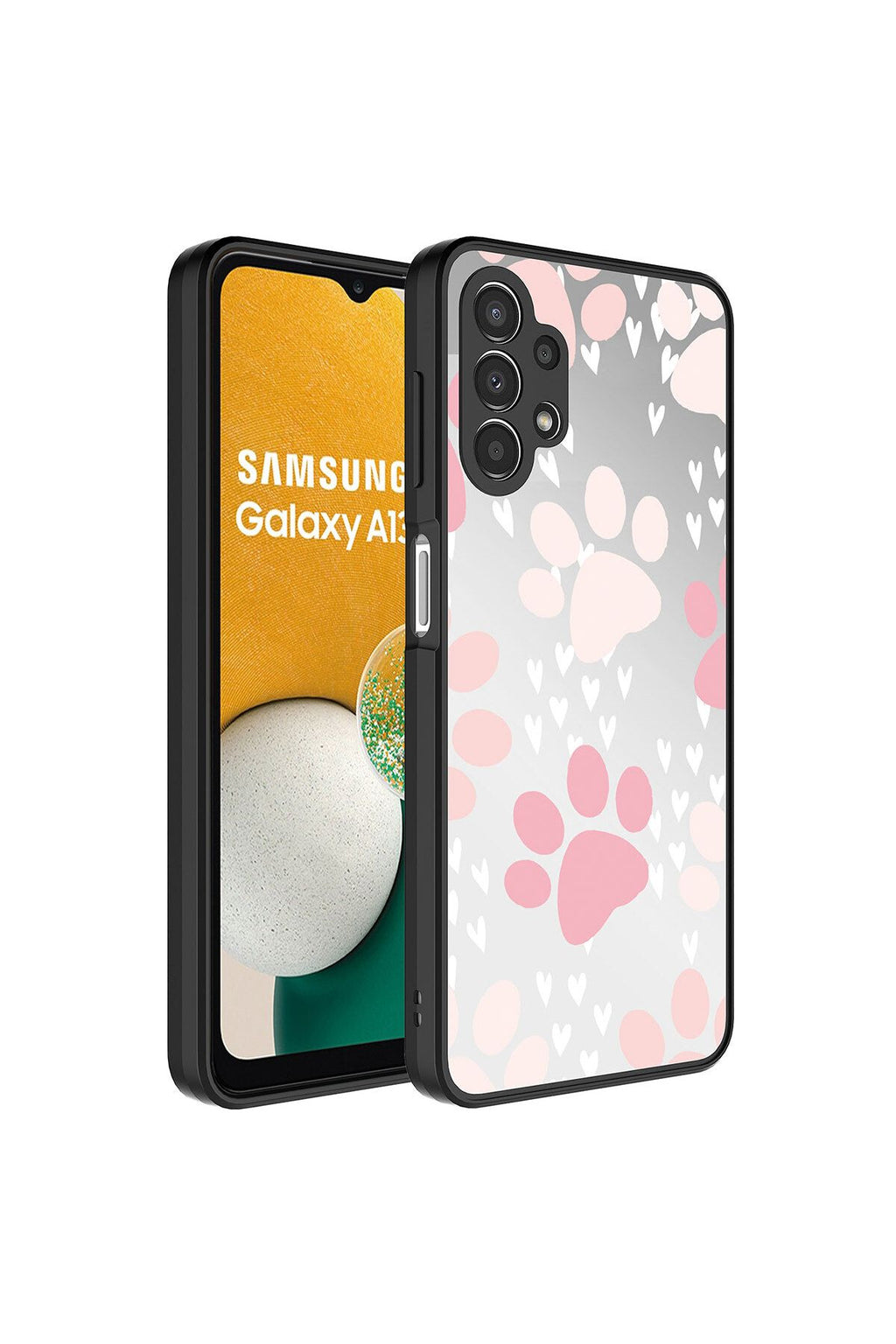Galaxy A13 4G Kılıf Aynalı Desenli Kamera Korumalı Parlak Zore Mirror Kapak - Pati