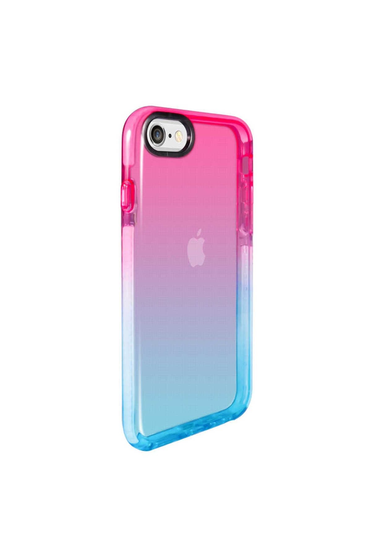 iPhone SE 2022 Uyumlu ZYL Renkli Punto Kılıf-Pembe-Mavi
