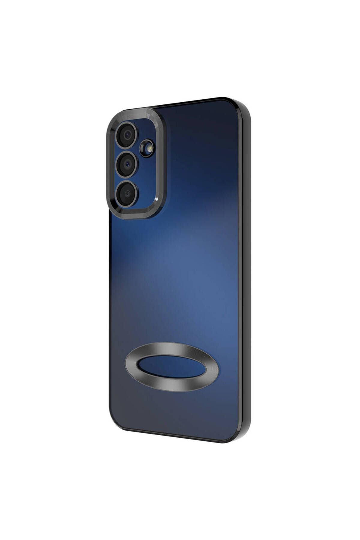 Galaxy A15 Kılıf Kamera Korumalı Logo Gösteren Zore Omega Kapak - Sierra Mavi