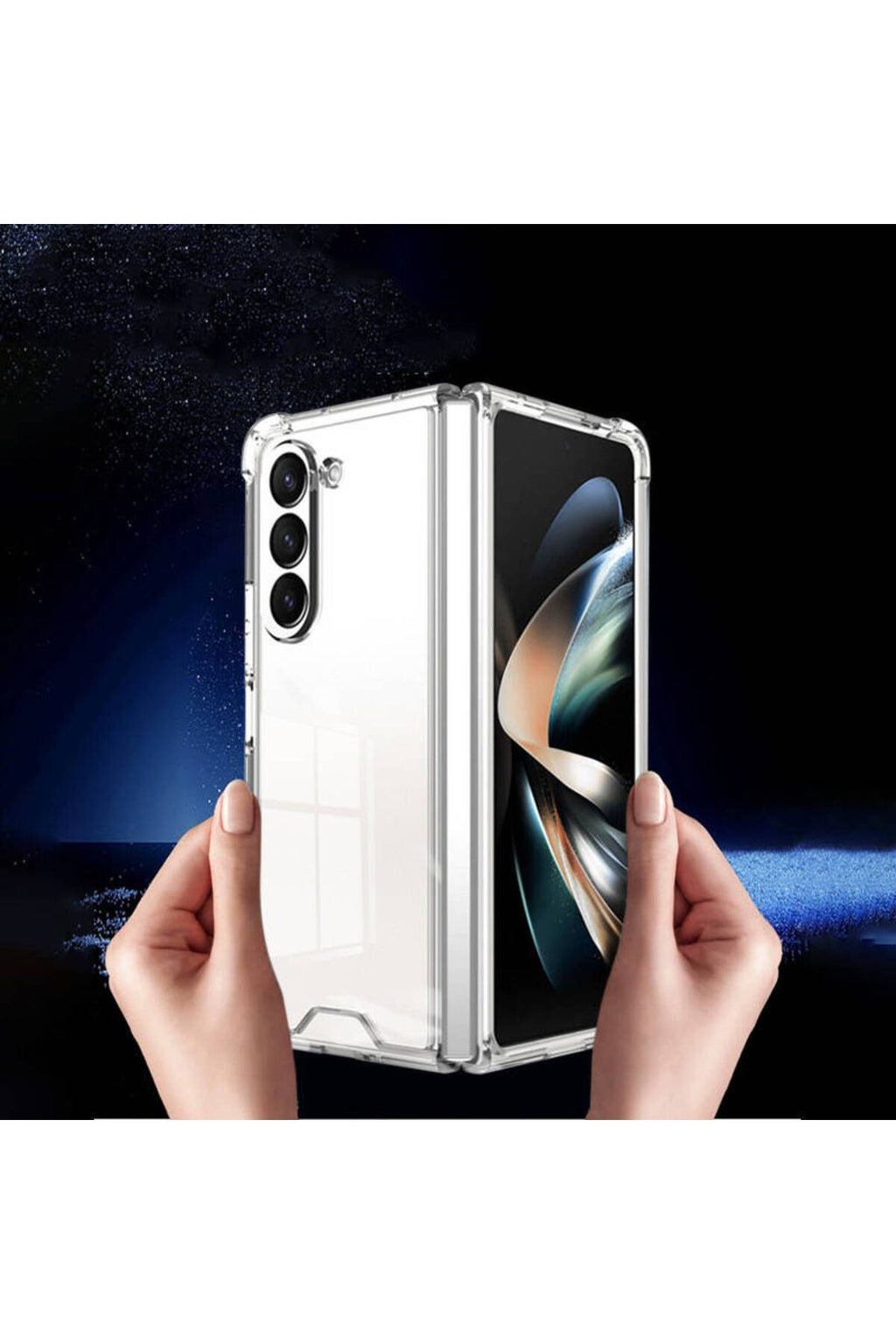 Galaxy Z Fold 5 - Uyumlu Hikmetli Nitro Anti Shock Silikon-Renksiz