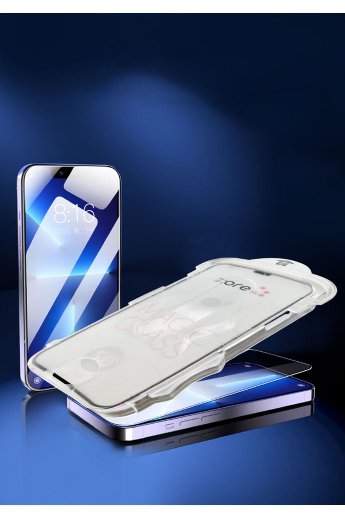 iPhone X Uyumlu Zore Kolay Uygulama Aparatlı 5D Magic Glass Cam Ekran Koruyucu