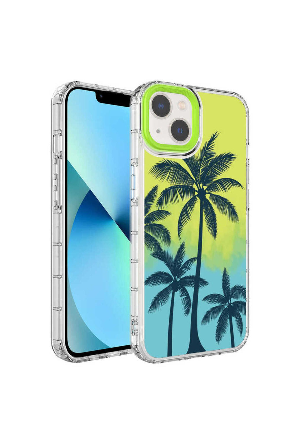 iPhone 14 Uyumlu Kamera Korumalı Renkli Desenli Sert Silikon Zore Korn Kılıf-NO8