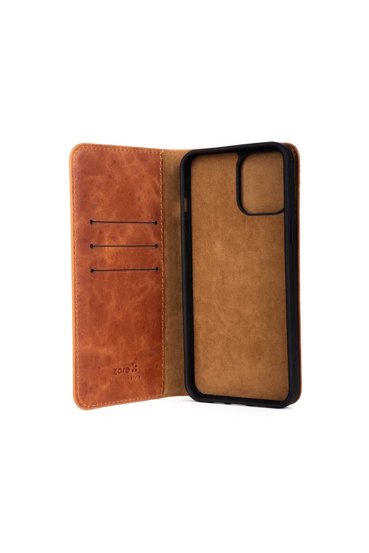 iPhone 8 Plus Kılıf Zore Hakiki Deri Multi Cüzdan Kılıf - Kırmızı