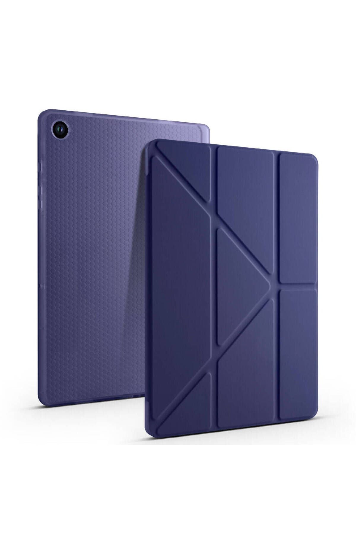 Galaxy Tab A9 Kılıf Uyumlu Zore Tri Folding Kalem Bölmeli Standlı Kılıf-Yeşil