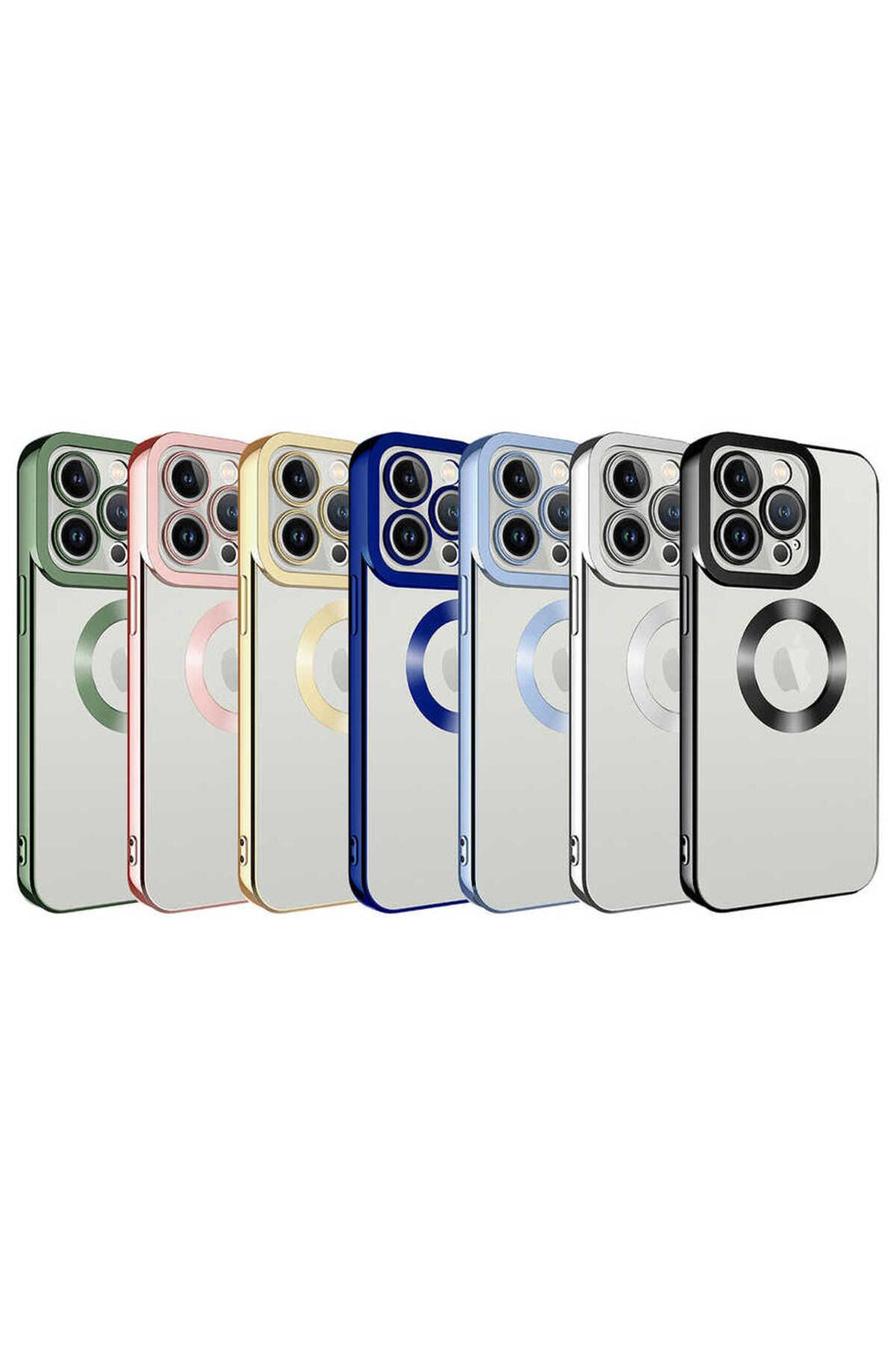 iPhone 14 Pro Uyumlu Kamera Korumalı Logo Gösteren Zore Omega Kılıf-Lila