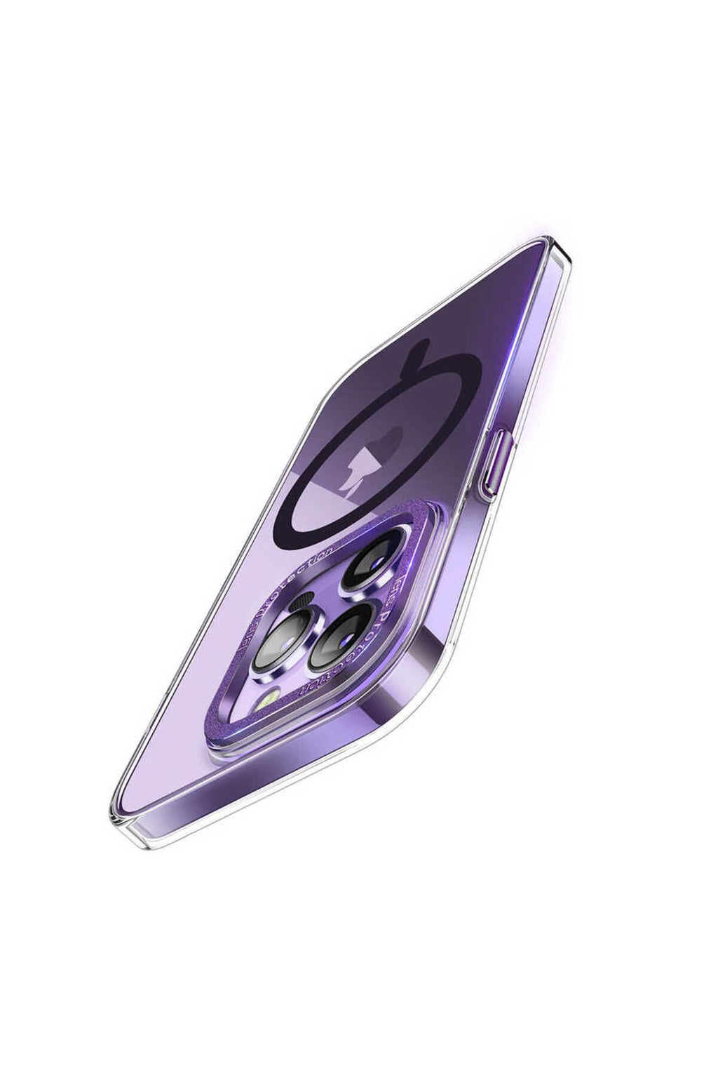 iPhone 14 Pro Uyumlu Magsafe Şarj Özellikli Sert PC CSK Zore Fuya Kılıf-Derin Mor