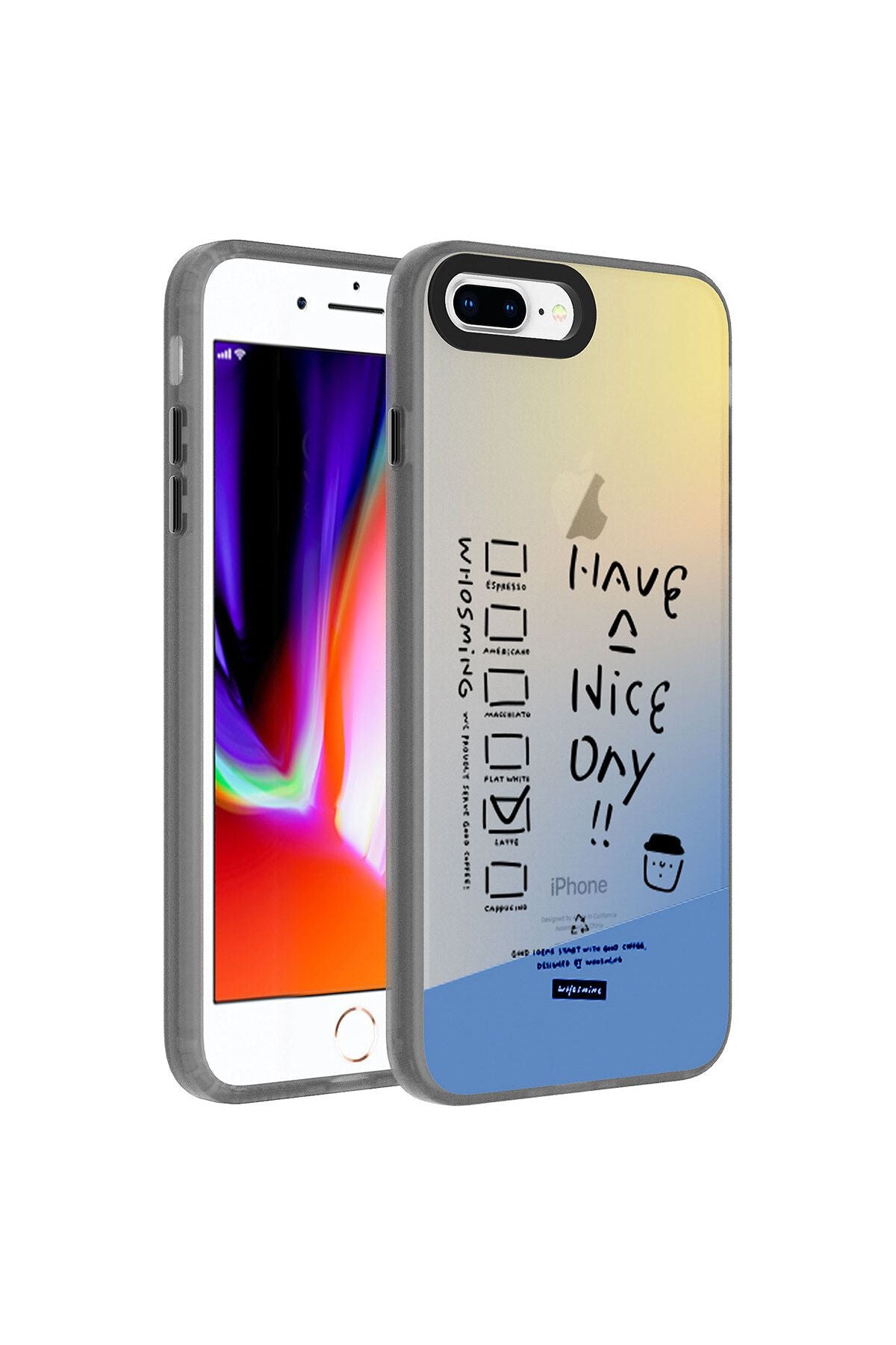 iPhone 8 Plus Kılıf Desenli Zore Dragon Sert Kapak - Have