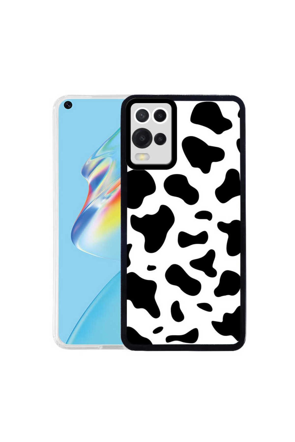 A54 4G Kılıf Zore M-Fit Desenli Kapak - Cow No1