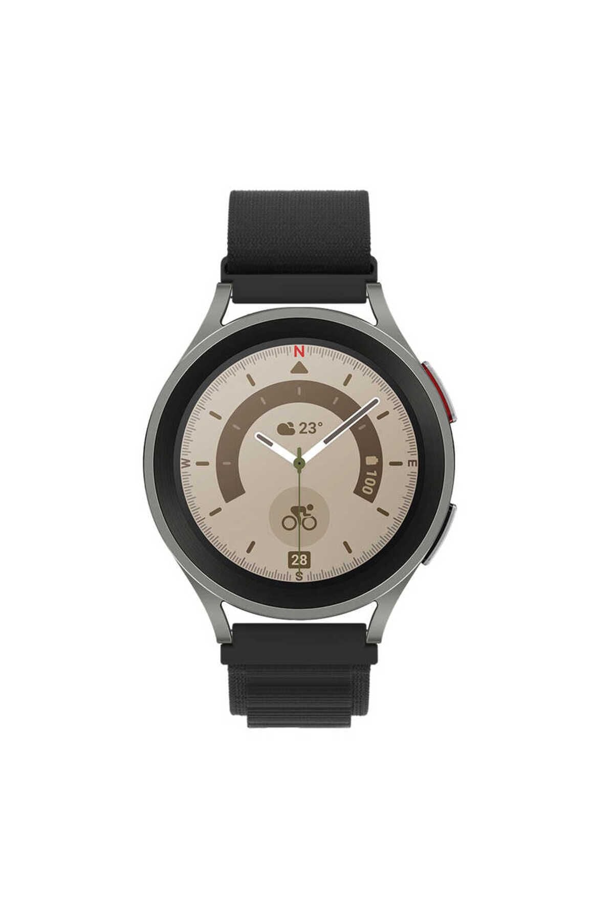 Galaxy Watch Active 2 44mm Uyumlu KRD-74 20mm Hasır UNS Kordon Turuncu