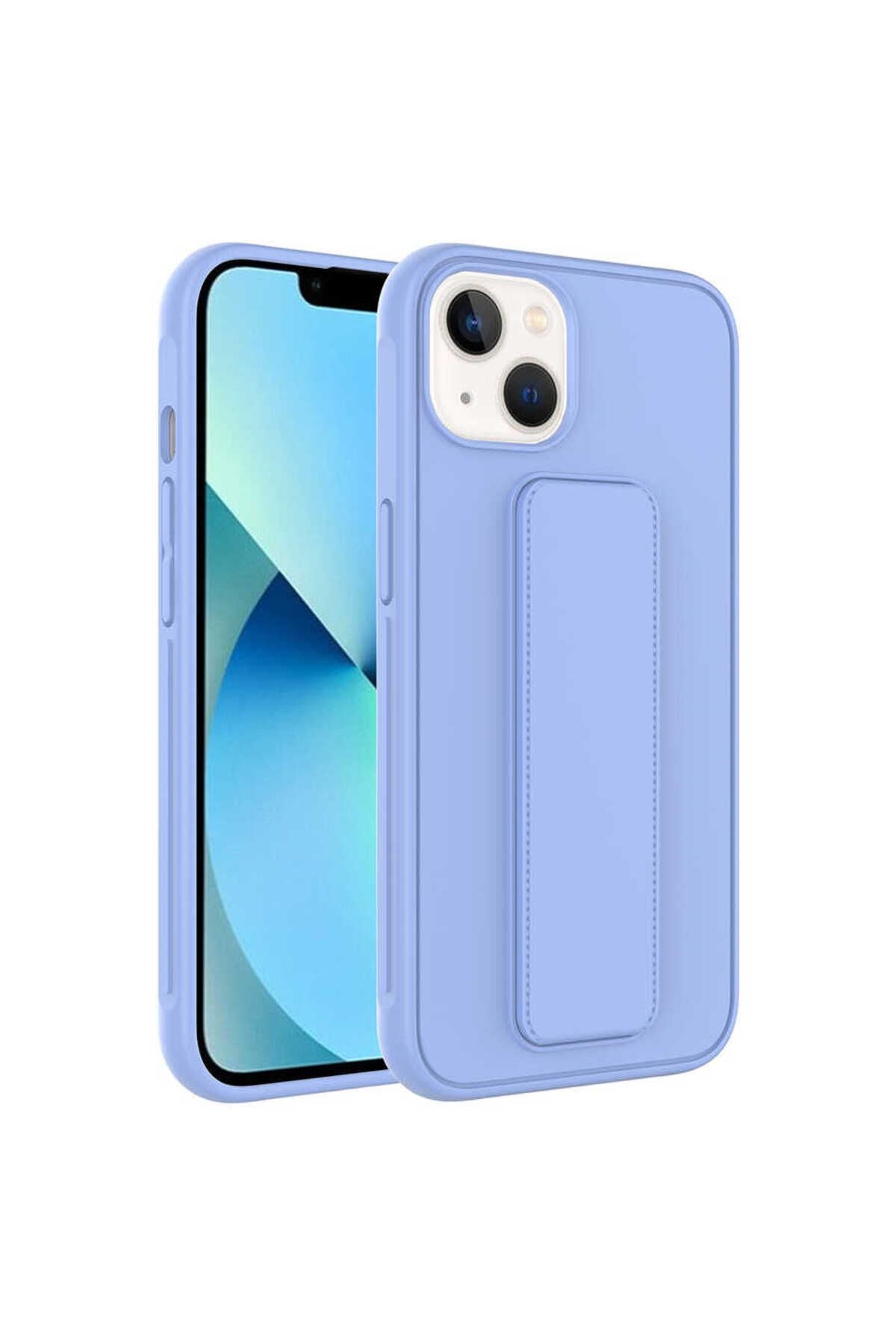 iPhone 14 Uyumlu Zore Qstand Kılıf-Lila
