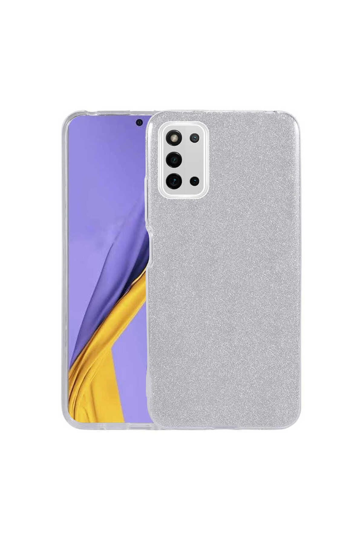 Galaxy A03S Kılıf Zore Shining Silikon - Gümüş