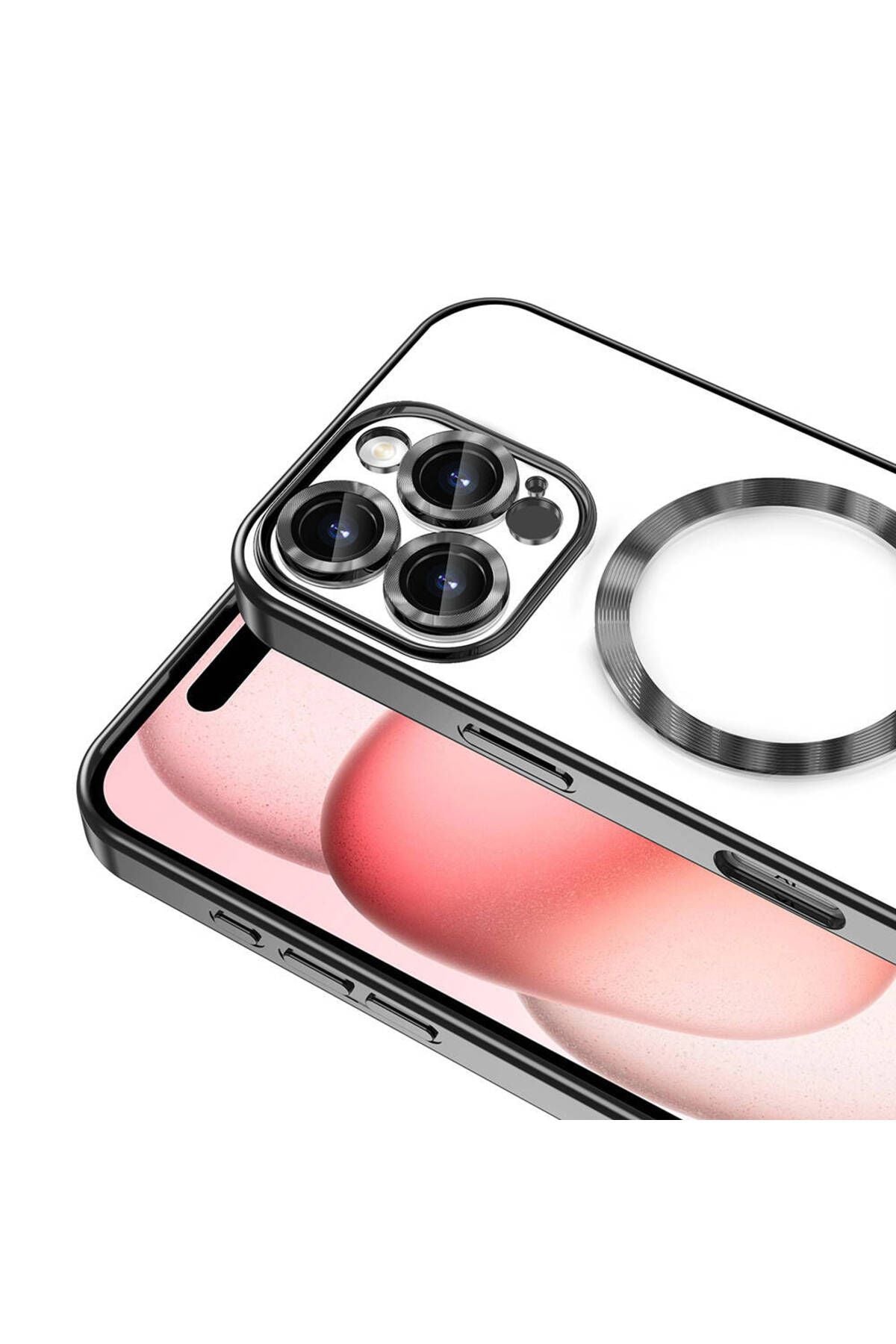 iPhone 16 Pro Max Kılıf Kamera Korumalı Magsafe Wireless Şarj Özellikli Zore Demre Kapak - Desert Ti