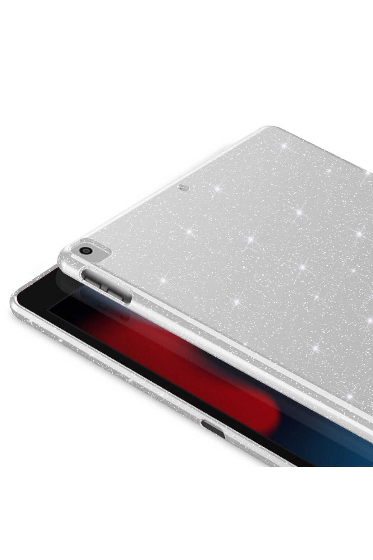 iPad 10.2 (8 Nesil) Simli Parlak Görünümlü Uyumlu Zore Tablet Koton Kılıf-Lila