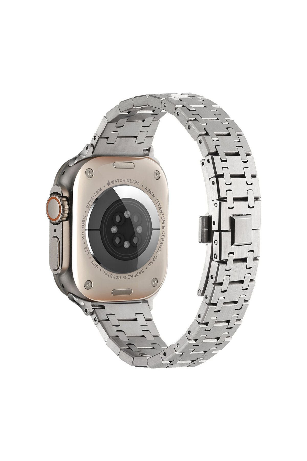 Watch 38mm Uyumlu KRD-83 Metal Zore Kordon-Gümüş-Gold