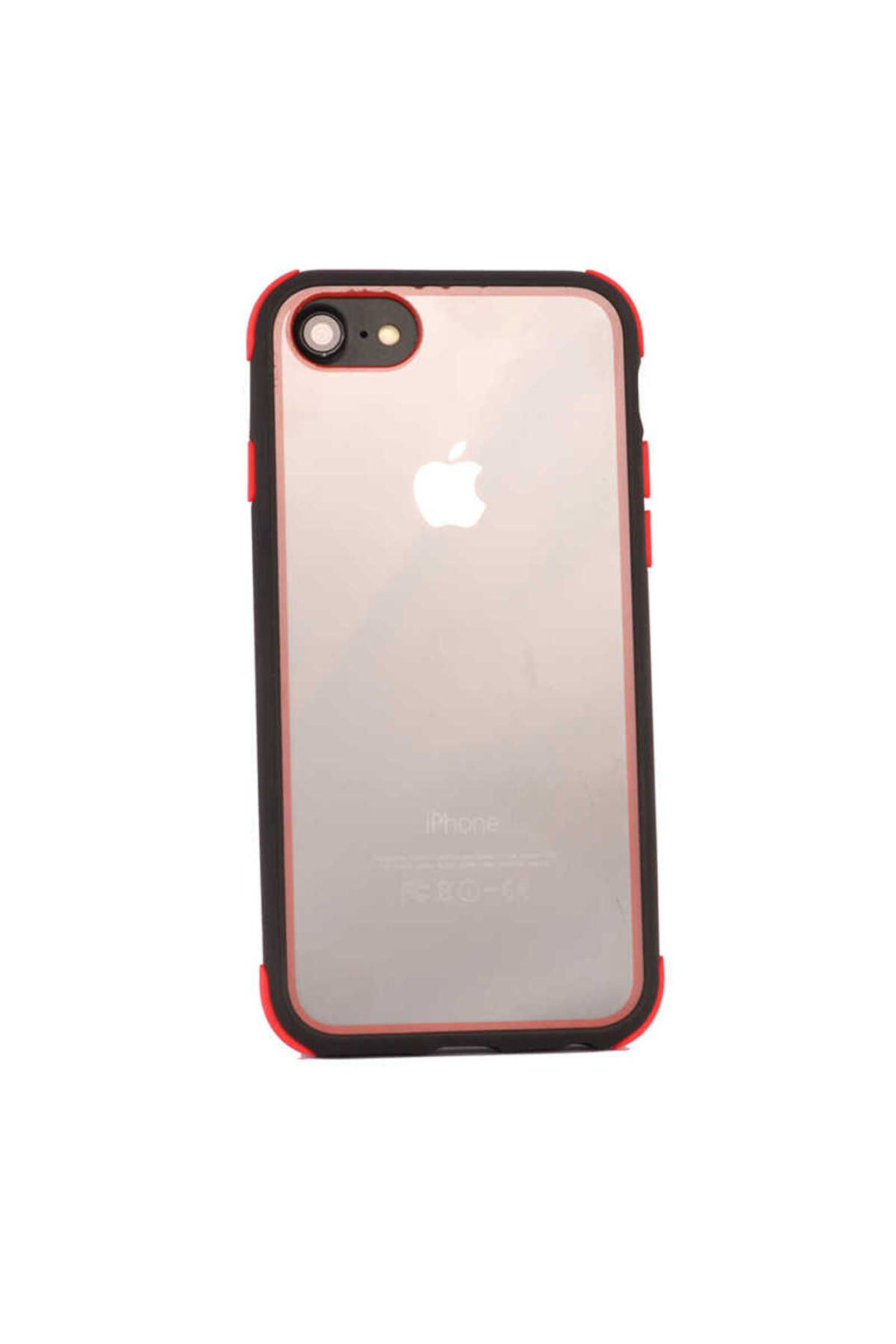 iPhone SE 2022 Uyumlu Zore Tiron Kılıf-Siyah-Kırmızı