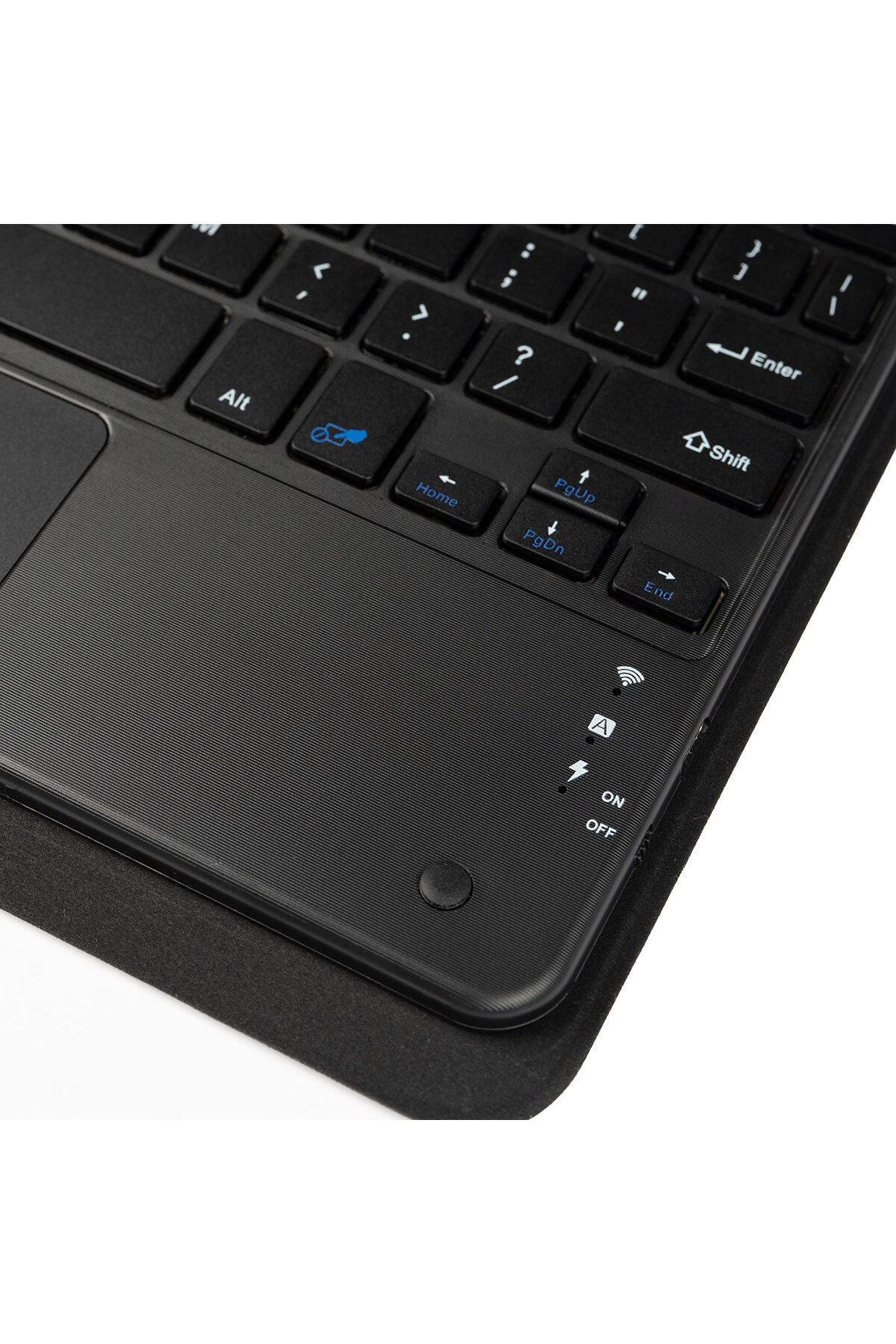 Galaxy Tab S9 Uyumlu Zore Border Keyboard Bluetooh Bağlantılı Standlı Klavyeli Tablet Kılıfı-Siyah