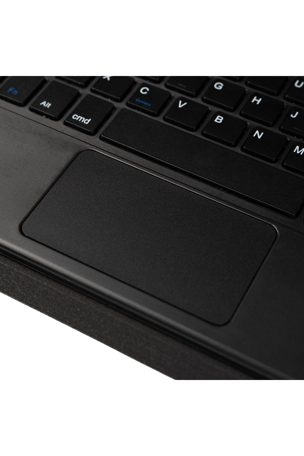 Galaxy Tab S9 Uyumlu Zore Border Keyboard Bluetooh Bağlantılı Standlı Klavyeli Tablet Kılıfı-Siyah