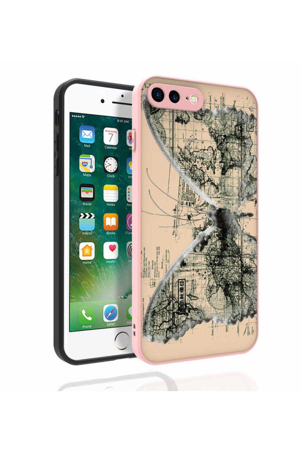 iPhone 8 Plus Kılıf Desenli Kamera Korumalı Parlak Zore Nora Kapak - NO4