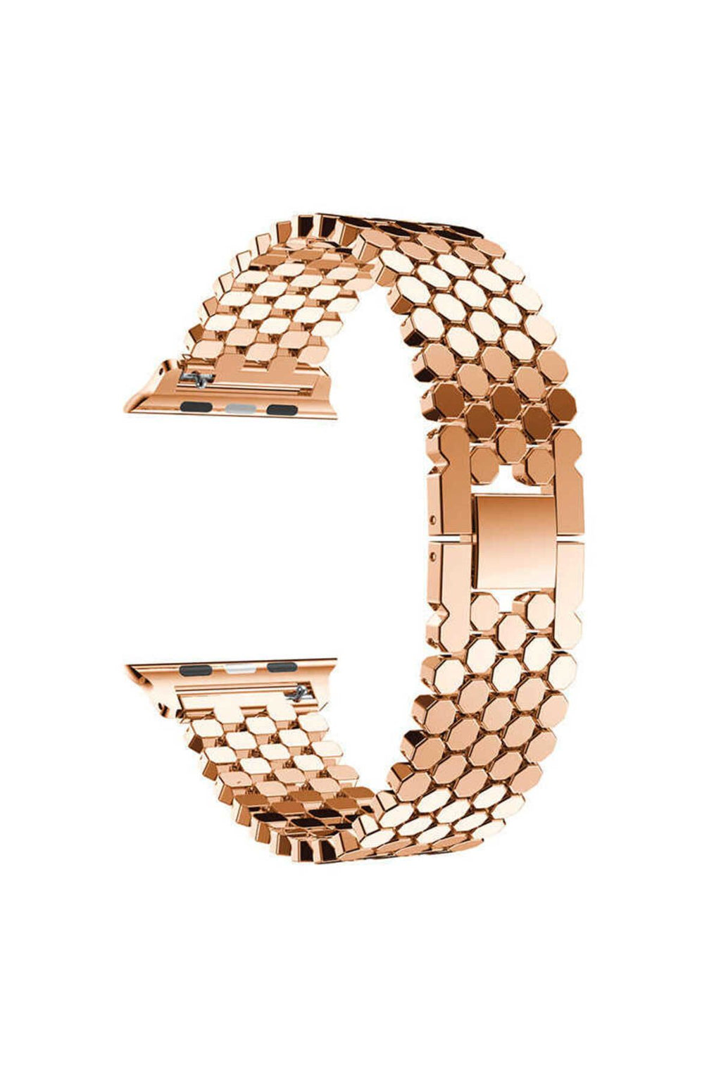 Watch Ultra 49mm Kordon Uyumlu KRD-30 Metal Strap Kayış CLO- Rose Gold