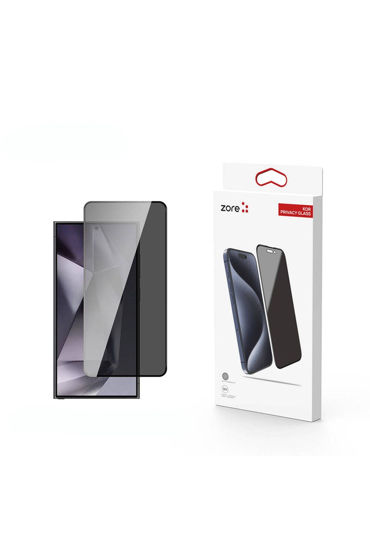 Galaxy S24 Ultra Zore Kor Privacy Cam Ekran Koruyucu-Siyah