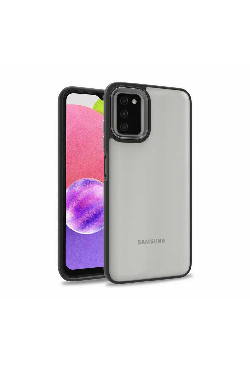 Galaxy A03S Kılıf Zore Flora Kapak - Siyah