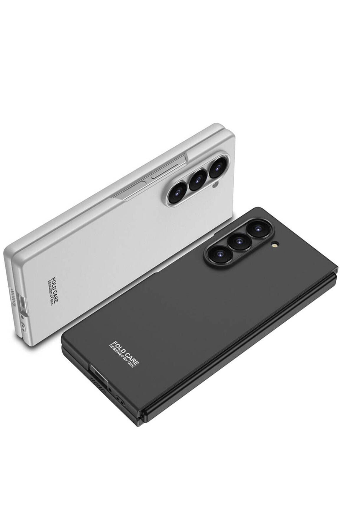 Galaxy Z Fold 6 Kılıf Zore Sert Kıpta Kapak-Siyah