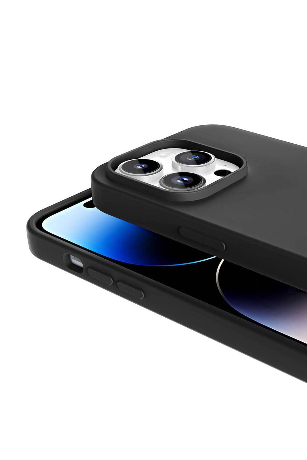 iPhone 15 Pro Max Kılıf Magsafe Şarj Özellikli Sıvı Teknolojili Silinebilir Sert Zore Kivi Kapak-Pem